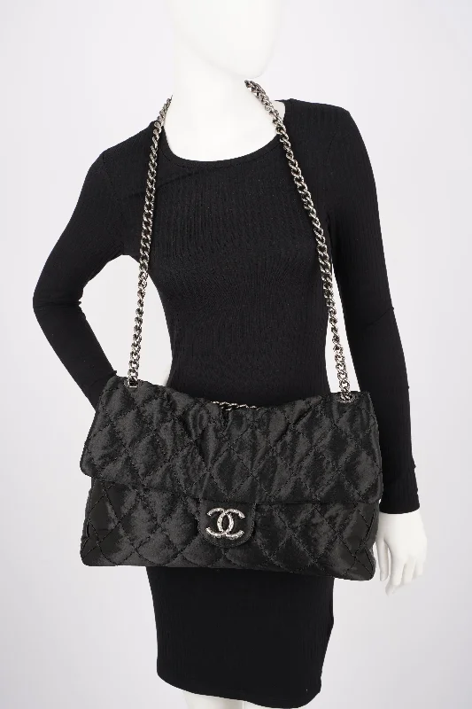 Chanel Colorful Handbag for Spring OutfitsChanel Satin Single Flap Bag Black Small XXL