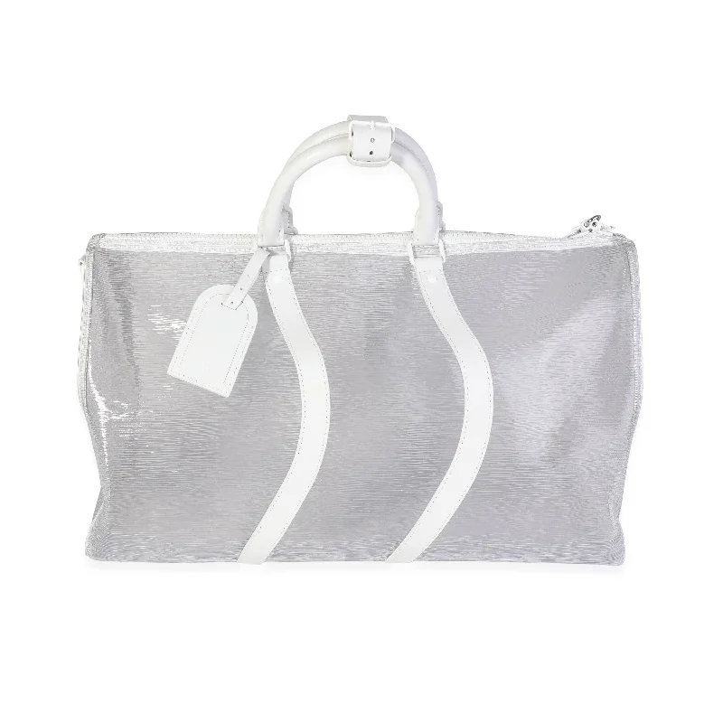 Louis Vuitton crossbody bags with adjustable shoulder straps for comfortLOUIS VUITTON Clear Epi PVC Wavy Keepall Bandouliere 50