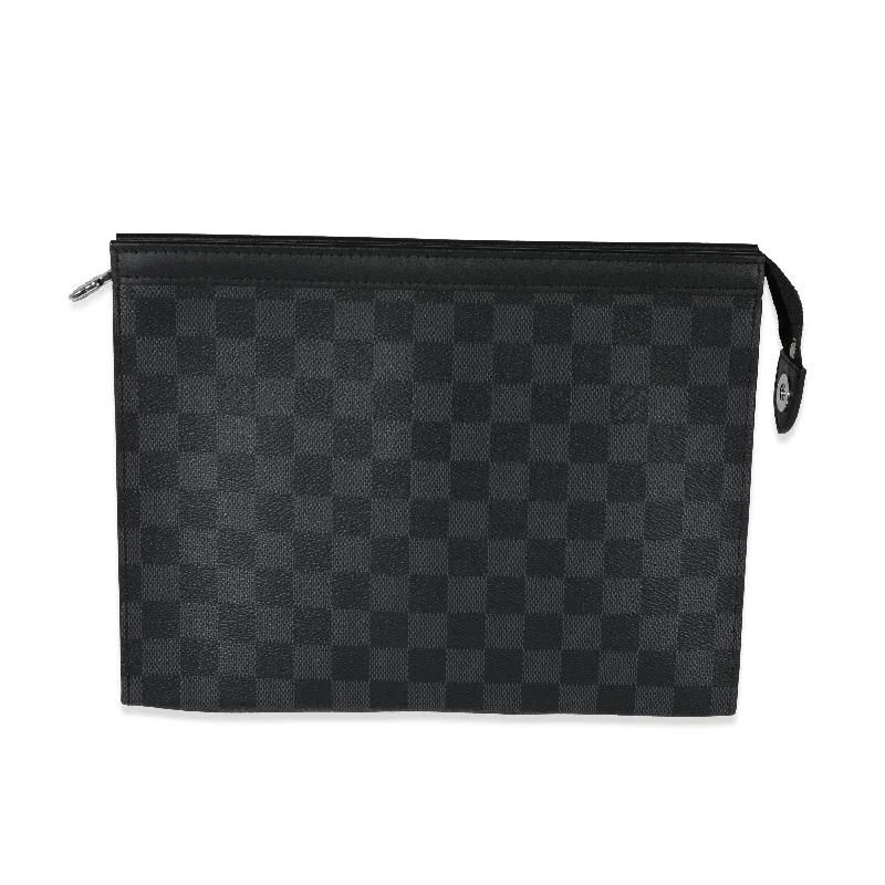 Louis Vuitton Neverfull bags with large capacity for everyday essentialsLOUIS VUITTON Damier Graphite Canvas Pochette Voyage MM